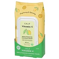 Cala Vitamin c make-up remover cleansing tissues 60 count, 60 Count