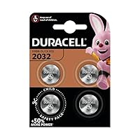 Duracell Specialty 2032 Lithium Coin Battery 3 V, Pack of 4, with Baby Secure Technology (CR2032)