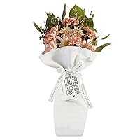 Santa Barbara Design Studio Flower Bouquet Bag Wedding Collection - Waterproof Lined 100% Cotton Canvas Reusable Floral Arrangement Supplies, 17 x 11-Inch, I Love You
