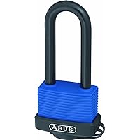 ABUS 36610 63mm Stainless Steel Long Shackle Brass Padlock with 6401 Alike Keyed