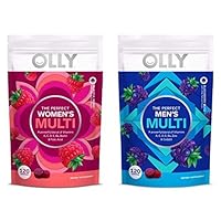OLLY Women's and Men's Multivitamin Gummy Starter Pack Bundle, Overall Health and Immune Support Chewable Supplements, 60 Day Supply