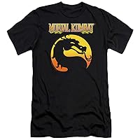 Mortal Kombat Klassic Slim Fit T-Shirt Dragon Logo Black Tee