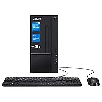 acer Aspire i5 Home & Business Tower Desktop Computer, 13th Gen Intel Core i5-13400(Beat Intel i7-1255U), 16GB RAM, 1TB SSD, Wi-Fi 6, HDMI, Wired Keyboard and Mouse, Windows 11 Home, Black