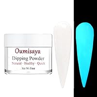 Glow in the Dark Milky White Nail Dip Powder Colors 1OZ GL062 Shimmery