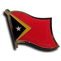 AES Wholesale Pack of 50 Timor Leste Country Flag Bike Hat Cap Lapel Pin