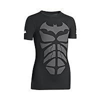 Under Armour Boys Super Hero Fitted Baselayer Batman Shirt Black Size X-Large
