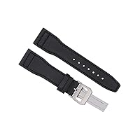 Ewatchparts 20MM LEATHER WATCH STRAP BAND COMPATIBLE WITH IWC PILOT PORTUGUESE 3714-47 CLASP BLACK