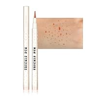 MAEPEOR Freckle Pen Light Brown Natural Faux Freckles Makeup Pen Waterproof Longlasting Soft Dot Sopt Pen Create Natural Sunkissed Skin for Beginners or Professional (Color 02)