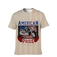Unisex Novelty Vintage T-Shirt USA American Classic-Colors Graphic-Casual Short-Sleeve Fashion Softstyle Summer Workout Tee
