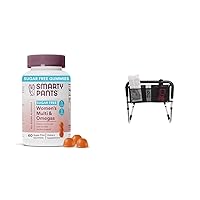 SmartyPants Women's Sugar Free Multivitamin Gummies with Essential Medical Supply Universal Three Pocket Bed Rail Accessory Pouch, 60 Count