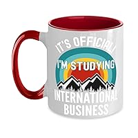 Life Is Better In International Business Management Two-Tone Coffee Mug 11oz, Red