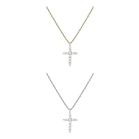 PAVOI 14K Gold Plated Cross Necklace for Women | Cross Pendant | Gold Necklaces for Women