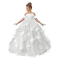 Tulle Flower Girl Dress Applique Pageant Dresses for Girls Flower Girl Dresses for Wedding Princess Ball Gown