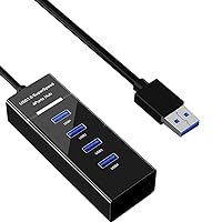 USB 3.0 Hub, 4 in 1 USB Adapter, 4-Port Data Hub Splitter, for Laptop, PC, MacBook Pro, iMac, Surface Pro and More USB Devices