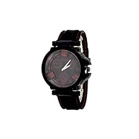 New Black Red Oversized Luxury Mens Geneva Silicone Designer Watch