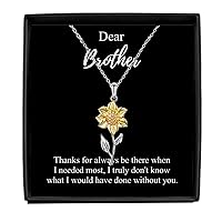 Thank You Brother Necklace Appreciation Gift Gratitude Present Idea Thanks For Always Be There Quote Jewelry Sterling Silver With Box