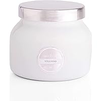 Capri Blue Volcano Candle - White Petite Jar Candle - Glass Candle with Soy Wax Blend - Luxury Aromatherapy Candle - Tropical Fruits & Sugared Citrus Scented Candle (8 oz)