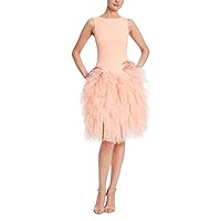 Dress with Tulle Ruffle Skirt