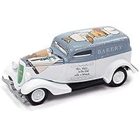 1933 Delivery Van White w/Gray Top Mrs. White w/Poker Chip Clue Pop Culture 2022 Release 4 1/64 Diecast Model Car by Johnny Lightning JLPC009-JLSP266