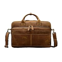 Men Genuine Leather Laptop Bag 15.6