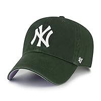 MLB New York Yankees Ball Park Clean Up Adjustable Hat, Adult One Size Fits All (New York Yankees Moss Blue)