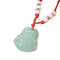 Buddha Bead Necklace Faux Jade Buddha Pendant Jewelry Necklace-2.45 * 2.2cm Nice and Practical