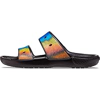 Crocs Unisex Classic Tie Dye Two-Strap Sandals Slide