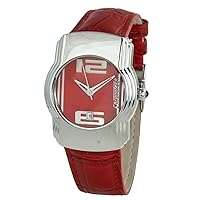 Unisex Adult Analogue Quartz Watch with Leather Strap CT-7279M-05, Red, 38mm, Strap