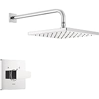 Delta Faucet Modern Raincan Square Single-Function Shower Valve Trim Kit Chrome, Shower Faucet Set, Rainfall Shower Head Chrome, Delta Shower Trim Kit, Chrome T14268-PP (Valve Not Included)