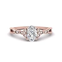 GIA Certified 1/2 Carat Natural Diamond Ring Vintage Irish Knot Engagement Rings For Women 14K White, Yellow And Rose Gold VS2 Clarity G Color