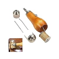 Sewing Awl Kit Leather Hand Stitcher Sewing Thread Needles Awl Tool for Bags Belt, Sewing awl kit