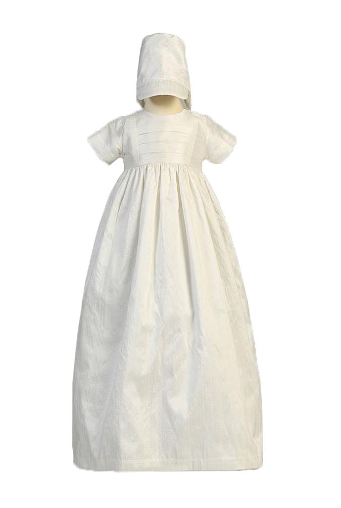 Swea Pea & Lilli Baby-Girls Silk Heirloom Family Gown With Two Hats