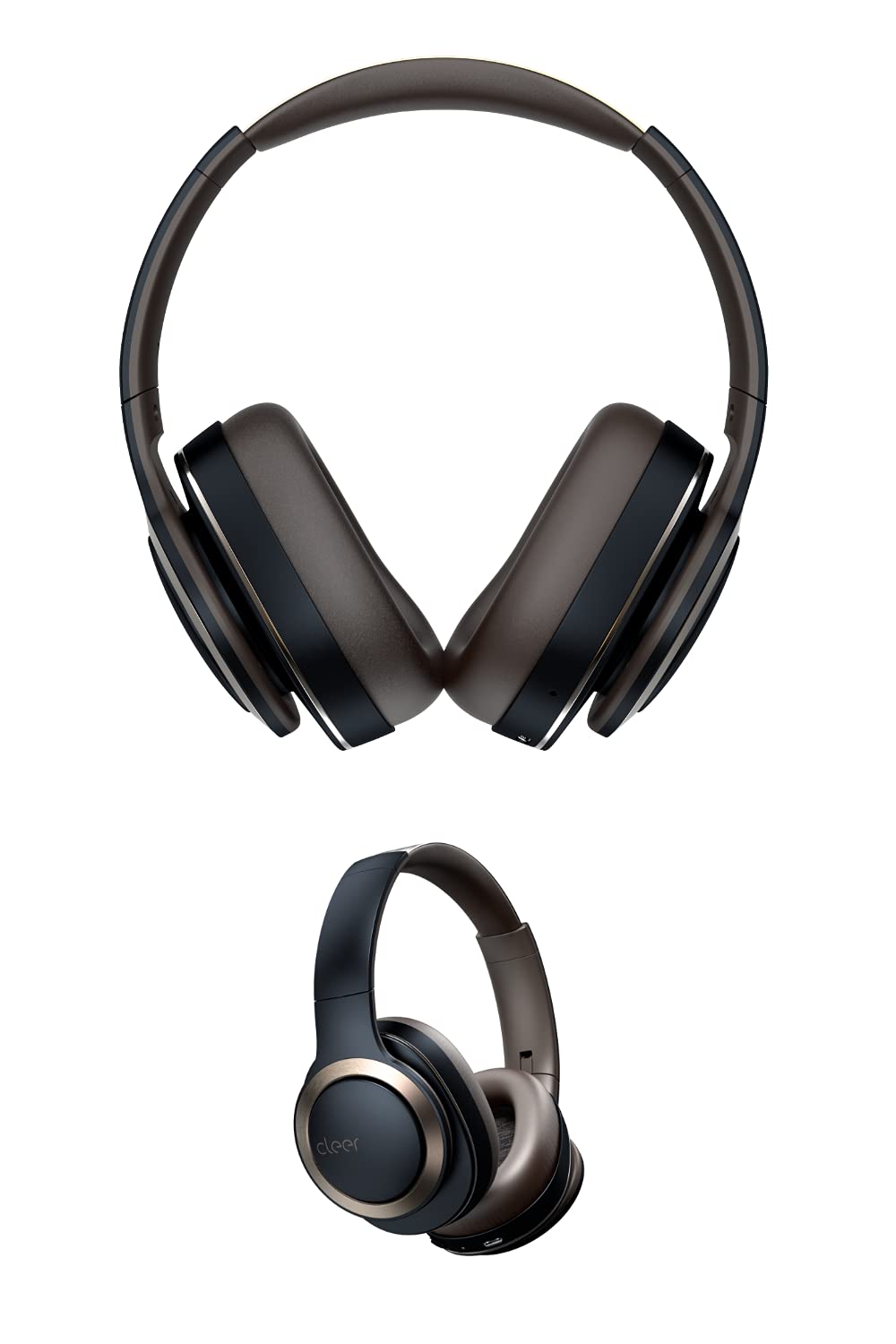Cleer Audio Enduro ANC Noise Cancelling Headphones, Long Lasting 60 Hour Battery, Ambient Sound Levels, Bluetooth Headphones, Smart Controls App - Dark Navy