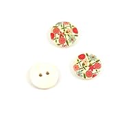 Price per 5 Pieces Sewing Sew On Buttons AD1 Colored Flowers Round for clothes in bulk wood Fasteners Knopfe