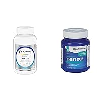 Centrum Minis Silver Multivitamin for Men 50 Plus 280 Ct and HealthWise Medicated Chest Rub 4 oz Bundle