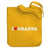 I love Grappa Linear Canvas Tote Bag 10.5