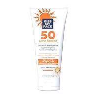 Face Factor Lotion SPF 50 - Water-Resistant Sunscreen Mineral Lotion - Reef-Friendly & Cruelty-Free - Non-Comedogenic And Fragrance-Free With Hyaluronic Acid and Peptides - 2 fl oz