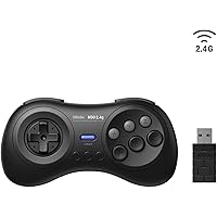 8Bitdo M30 2.4G Wireless Gamepad for Sega Genesis Mini and Mega Drive Mini and Switch with 6-Button Layout (Black)