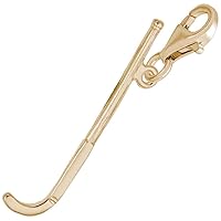 Rembrandt Charms Field Hockey Charm with Lobster Clasp, 10K Yellow Gold