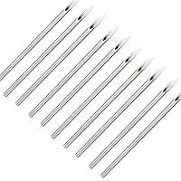 BodyJewelryOnline Body Piercing Needle, Quantity: 10 Pieces, Thickness: 20 Gauge, Material: Sterilized Surgical Steel, Smooth Surface, Hypoallergenic Piercing Supplies, Nickel-Free, Safe