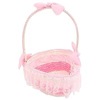 1pc Wedding Flower Basket Lace Heart-Shaped Girl Hand-Held Petal Decorate Bridesmaids (Color : E, Size : 1)