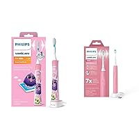 Philips Sonicare for Kids 3+ Bluetooth Connected Rechargeable Electric Power Toothbrush & 4100 Power Toothbrush, Rechargeable Electric Toothbrush with Pressure Sensor