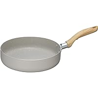 MB-2708 Greige Hoper Wide Frying Pan, Wide Pan, 9.4 inches (24 cm), Induction Compatible, PFOA Free, Fluorine Resin Processing, Gray