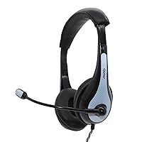 Avid AE-36 Headset in White with Adjustable Boom Microphone for School, Classroom, Education, Testing and Assessment