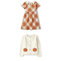 Gymboree Girls' Dress and Cardigan, Matching Toddler Outfit