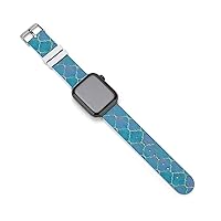 Watercolor Blue Deco Soft Silicone Watch Bands Quick Release IWatch Straps 38mm/40mm 42mm/44mm