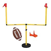 Youth Football Goal-Post Set — Kids’ Football Goal Post with Mini Football — Fun Football Goal for All Ages — Easy Assembly — Adjustable Height — Weighted Base