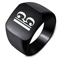 Laser Engraved Polished Stainless Steel Women/Men C Alto Tenor Clefs Finger Jewelry Ring Band