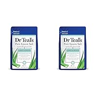 Dr Teal's Pure Epsom Salt Soak, Clarify & Smooth with Witch Hazel & Aloe Vera, 3 lbs (Pack of 2)