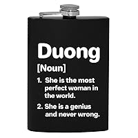 Duong Definition The Most Perfect Woman - 8oz Hip Drinking Alcohol Flask